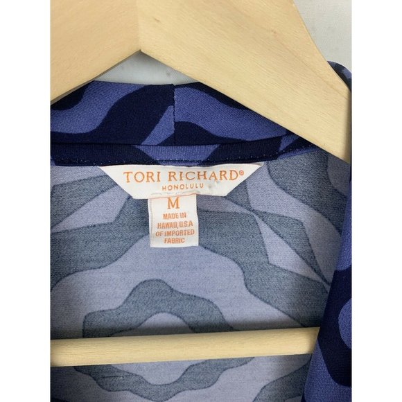 Tori Richard Honolulu Faux Wrap Blouse Geometric P - Picture 3 of 5